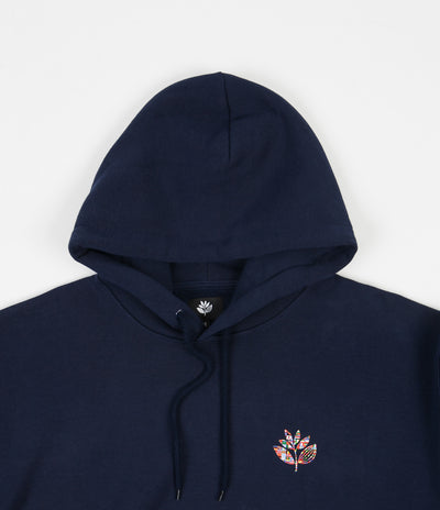 Magenta Plant Flag Hoodie - Navy