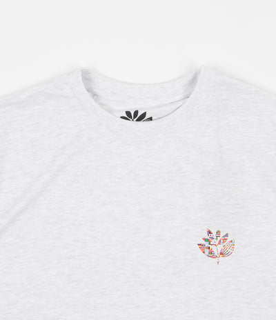 Magenta Plant Flag T-Shirt - Ash