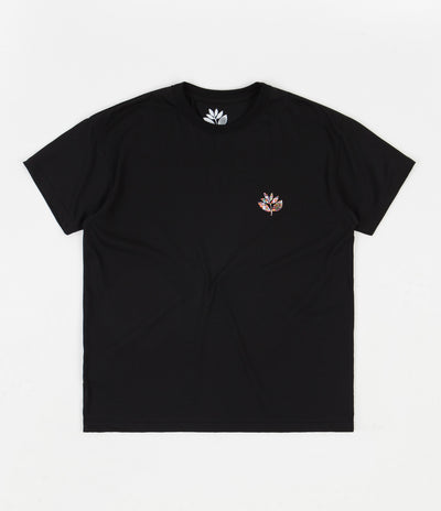 Magenta Plant Flag T-Shirt - Black