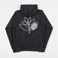 Magenta Plant Outline Hoodie - Dark Heather Grey thumbnail