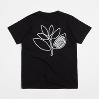 Magenta Plant Outline T-Shirt - Black thumbnail