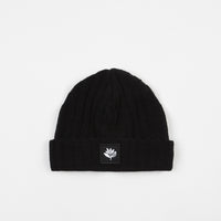 Magenta Plant Patch Beanie - Black thumbnail