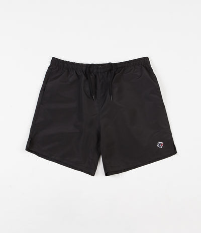 Magenta Plant Patch Shorts - Black