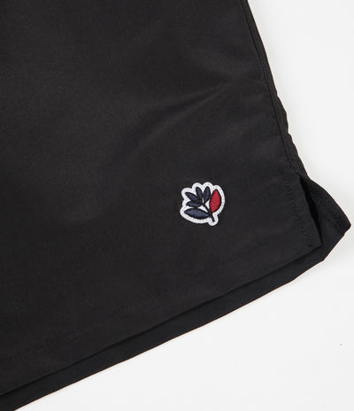 Magenta Plant Patch Shorts - Black