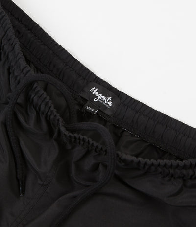 Magenta Plant Patch Shorts - Black