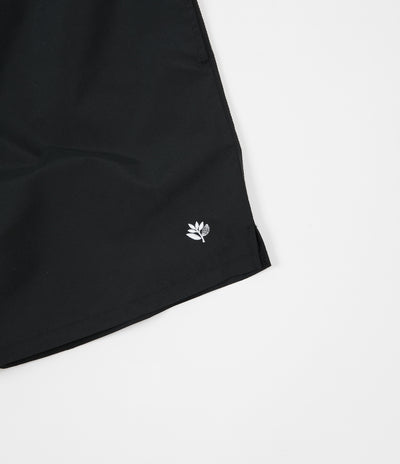 Magenta Plant Shorts - Black