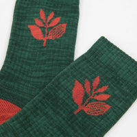 Magenta Plant Socks - Green thumbnail