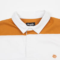 Magenta Rugby Long Sleeve Polo Shirt - White / Orange thumbnail