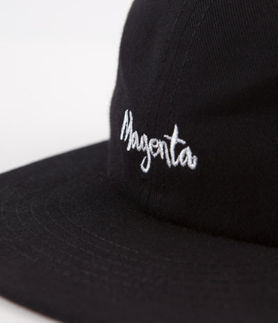 Magenta Script Cap - Black