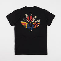 Magenta Shapes Plant T-Shirt - Black thumbnail