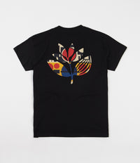 Magenta Shapes Plant T-Shirt - Black