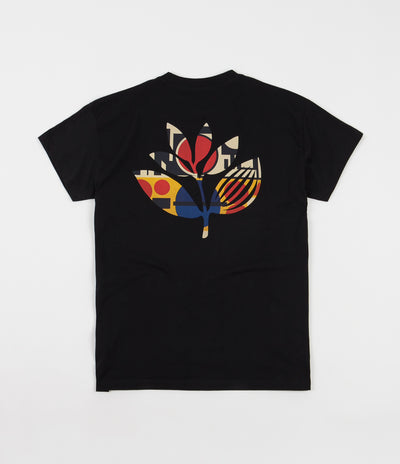Magenta Shapes Plant T-Shirt - Black