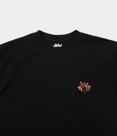 Magenta Shapes Plant T-Shirt - Black
