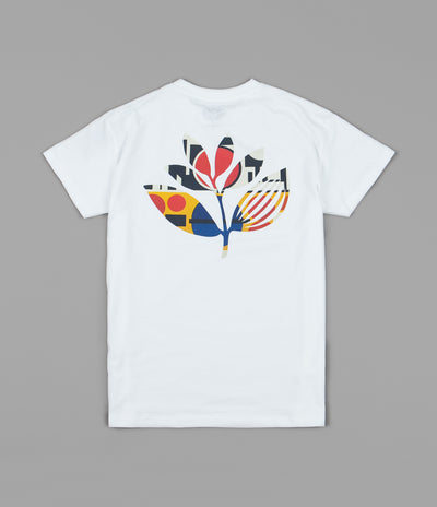 Magenta Shapes Plant T-Shirt - White