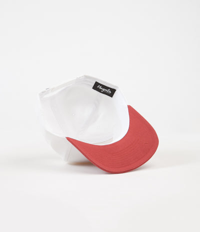 Magenta Snapback Cap - White / Red