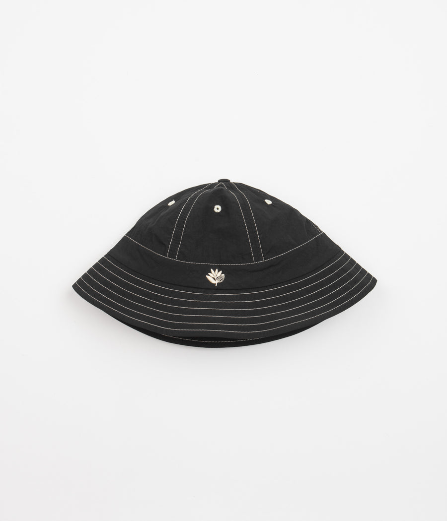 Magenta Stitch Bucket Hat - Black