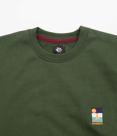 Magenta Sunset Crewneck Sweatshirt - Green