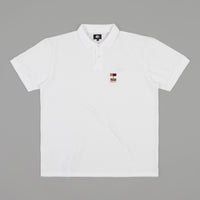 Magenta Sunset Pique Polo Shirt - White thumbnail