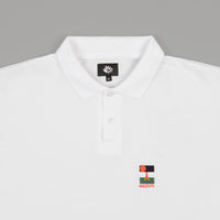 Magenta Sunset Pique Polo Shirt - White thumbnail
