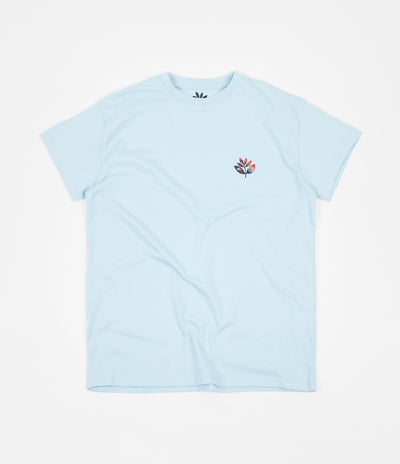 Magenta Surreal Plant T-Shirt - Light Blue