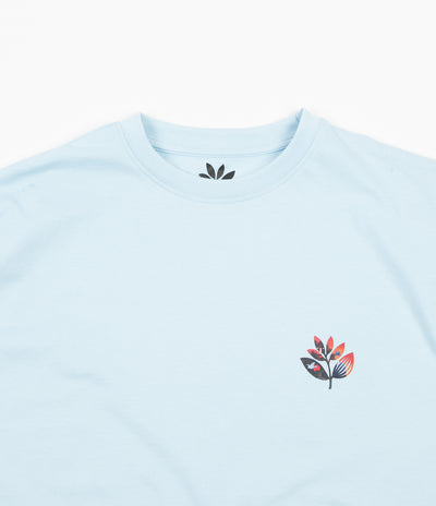 Magenta Surreal Plant T-Shirt - Light Blue