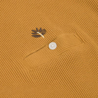Magenta Waffle Zip Polo Neck Sweatshirt - Honey thumbnail
