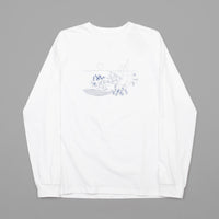 Magenta Whale Long Sleeve T-Shirt - White thumbnail