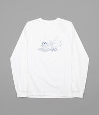 Magenta Whale Long Sleeve T-Shirt - White