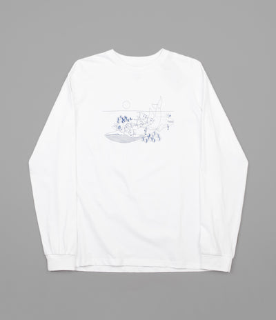 Magenta Whale Long Sleeve T-Shirt - White