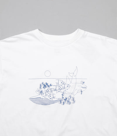 Magenta Whale Long Sleeve T-Shirt - White