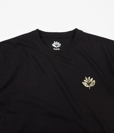 Magenta Zoo Plant T-Shirt - Black