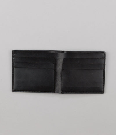 Makr Open Billfold Leather Wallet - Black