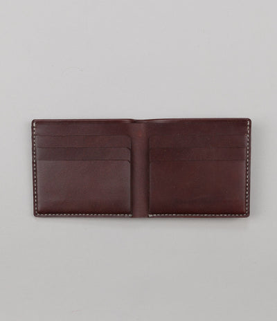 Makr Open Billfold Leather Wallet - Oxblood