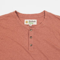 Mollusk Short Sleeve Henley T-Shirt - Mars Dust thumbnail