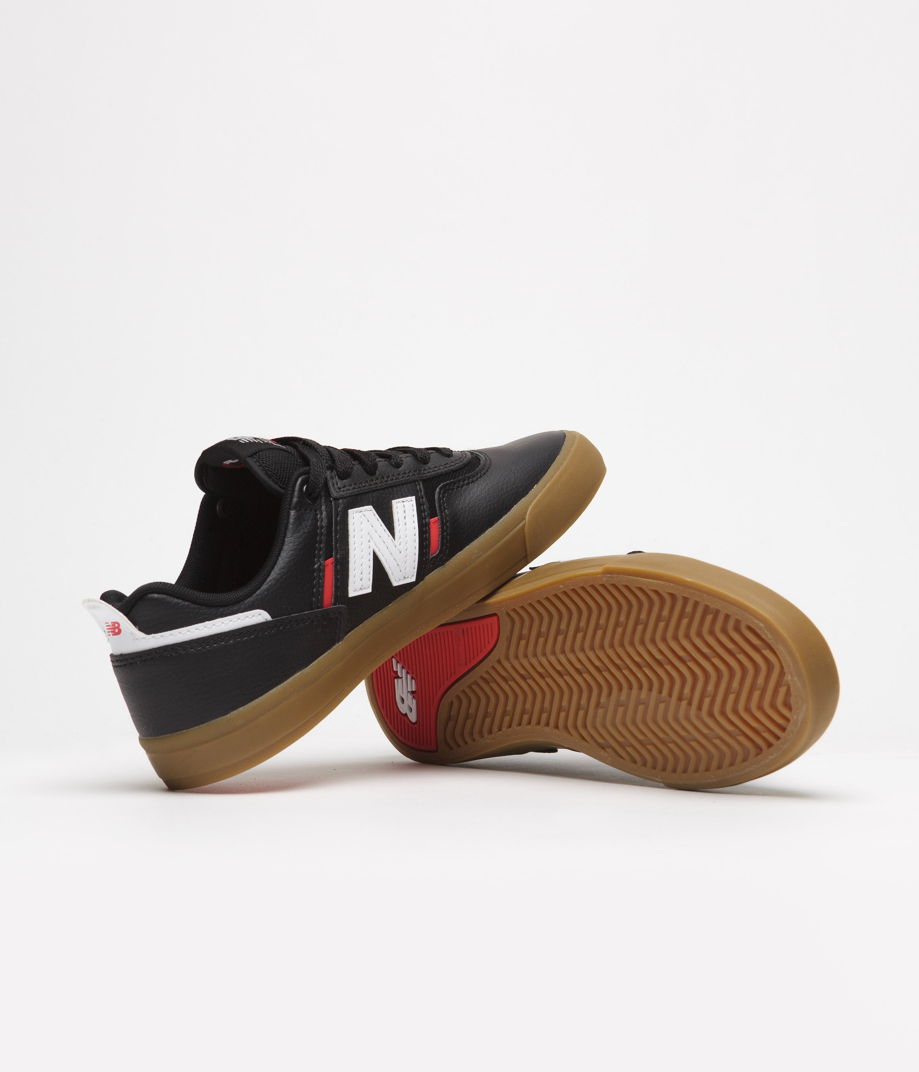 New Balance Numeric 306 Jamie Foy Shoes - Black / Red | flatspot
