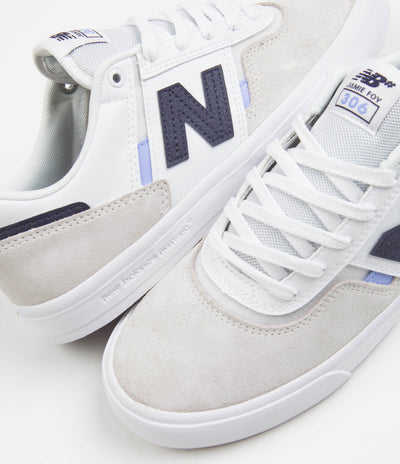 New Balance Numeric 306 Jamie Foy Shoes in White and Navy