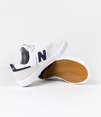 New Balance Numeric 306 Jamie Foy Shoes in White and Navy