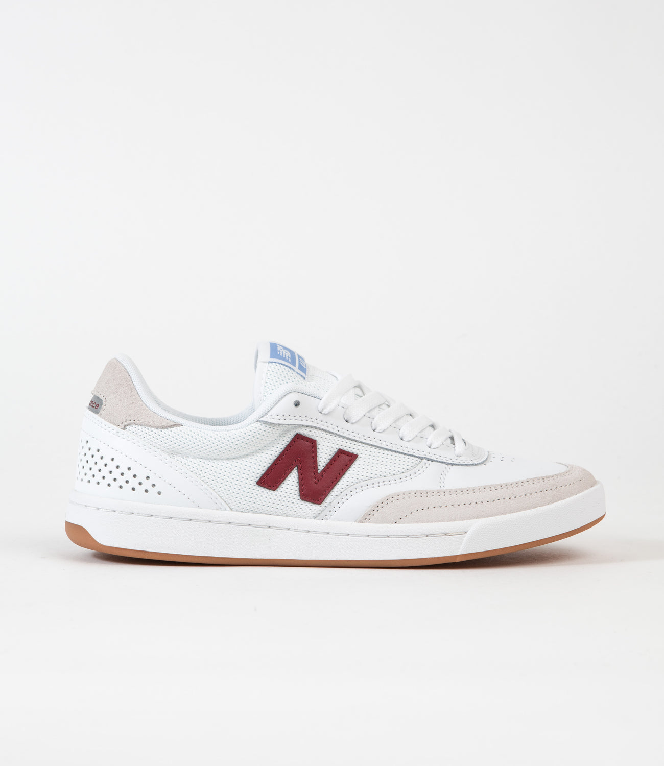 New Balance Numeric 440 Shoes - White / Burgundy | Flatspot