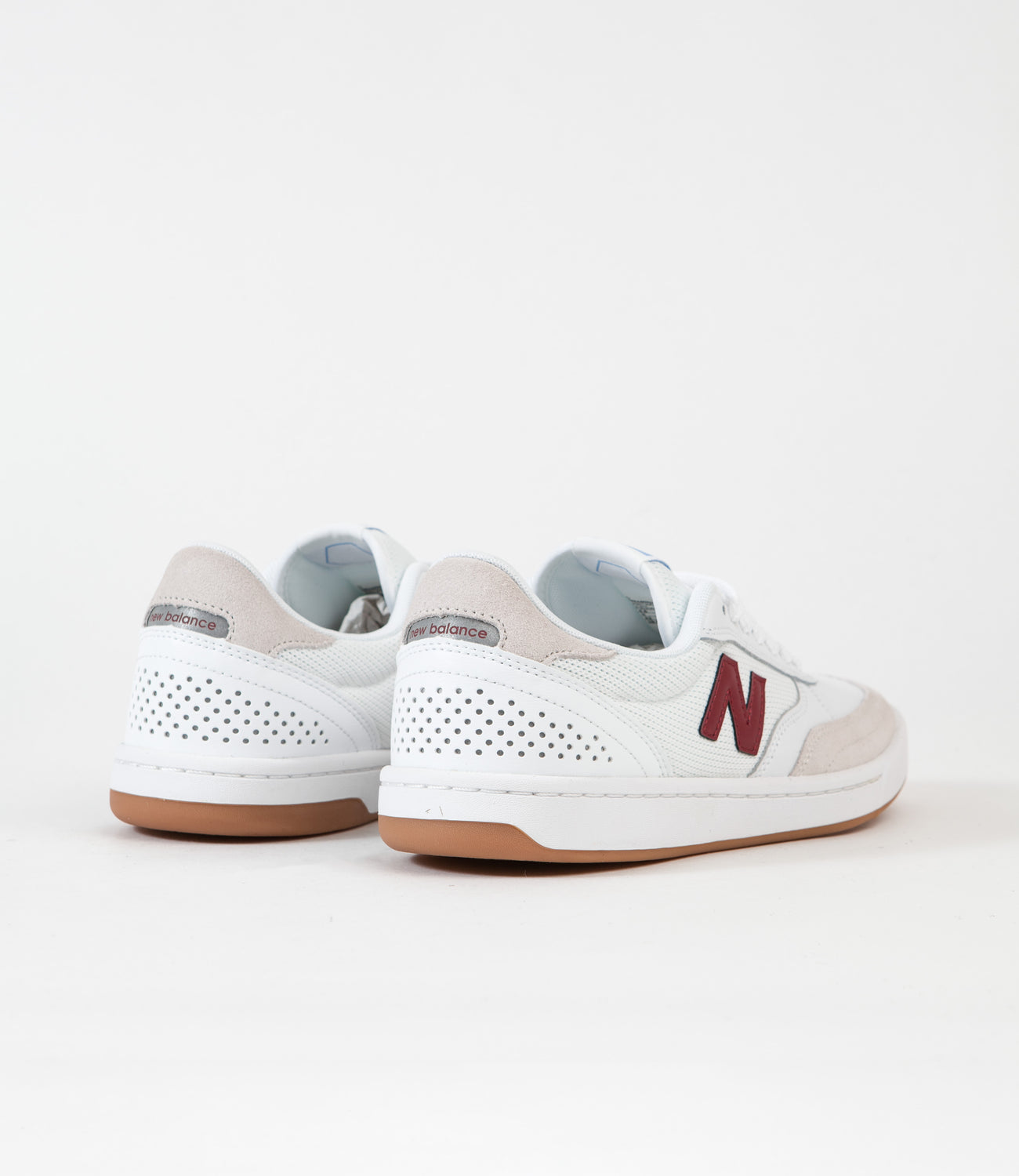 New balance numeric 247 classic white and burgundy shoes deals