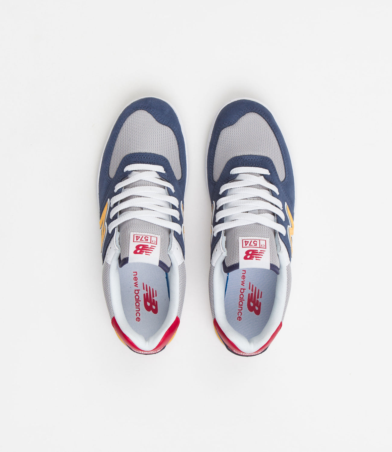 New Balance Numeric Pro Court 574 Shoes - Navy / Yellow | Flatspot