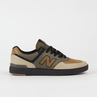 New Balance Pro Court 574 Shoes - Brown / Brown / Black thumbnail