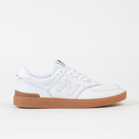 New Balance Pro Court 574 Shoes - White / White / Gum thumbnail