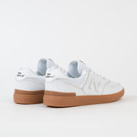 New Balance Pro Court 574 Shoes - White / White / Gum thumbnail