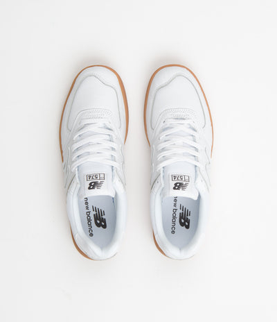 New Balance Pro Court 574 Shoes - White / White / Gum