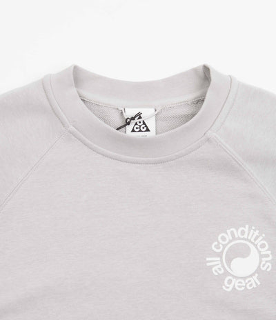 Nike ACG Dri-FIT Fleece Short Sleeve Crewneck Sweatshirt - Light Iron Ore / Summit White