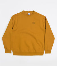 Nike ACG Therma-FIT Fleece Crewneck Sweatshirt in Gold Suede and Summit White / Off Noir