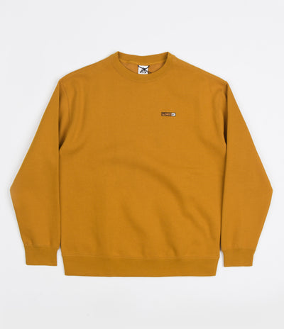 Nike ACG Therma-FIT Fleece Crewneck Sweatshirt in Gold Suede and Summit White / Off Noir