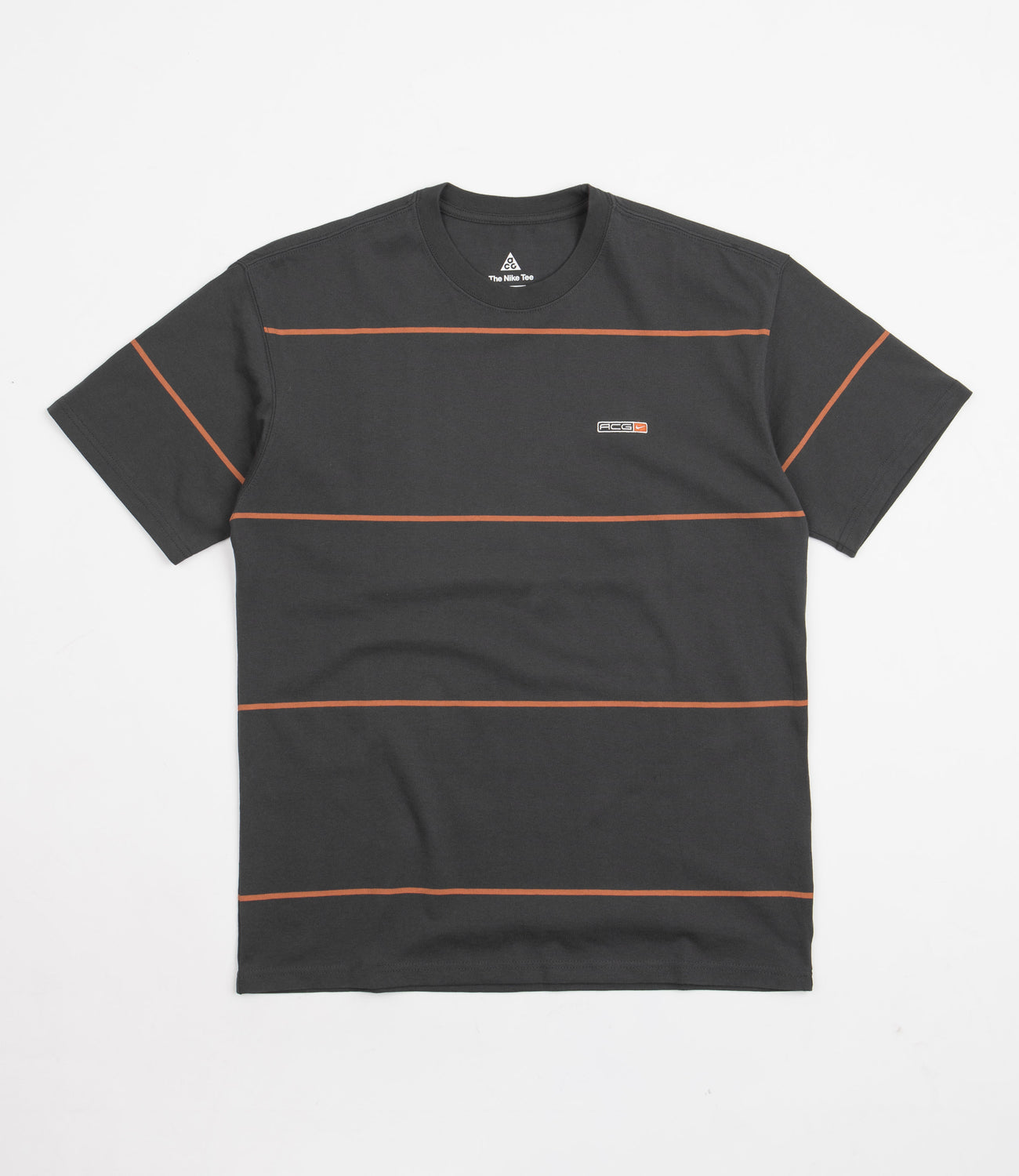 Nike ACG YD Stripe T-Shirt - Dark Smoke Grey / Rust Oxide | Flatspot