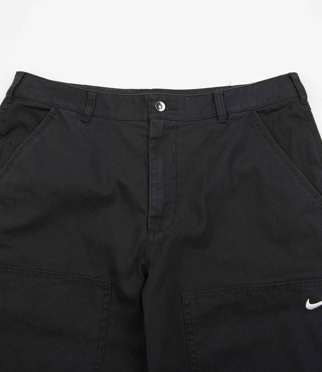 Nike Double Panel Unlined Pants - Black / White | Flatspot