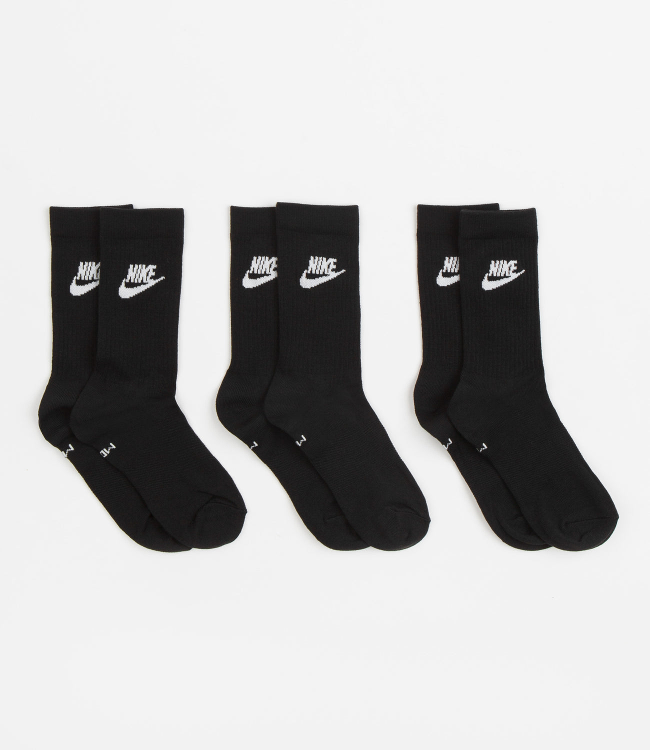 Nike Everyday Essential Crew Socks (3 Pair) Black / White / White